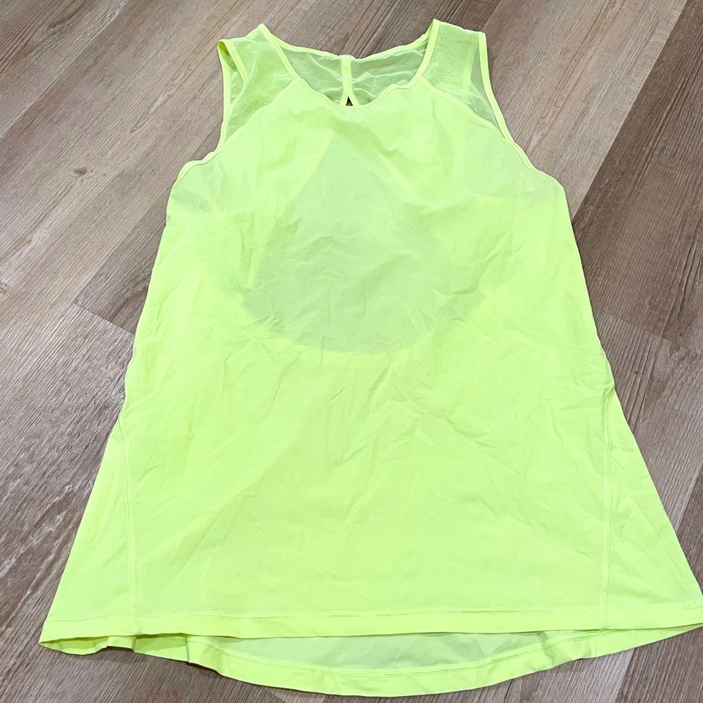Bright Yellow, size 6, Lululemon for the Run Tank